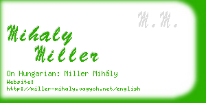 mihaly miller business card