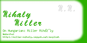 mihaly miller business card